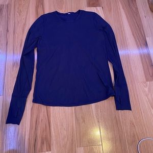 Navy Lululemon Cross-open back Long Sleeve